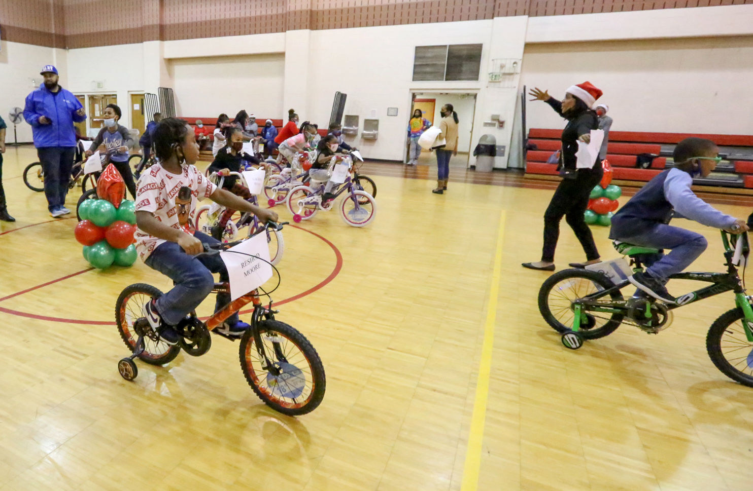 new bikes given away, Gary YWCA